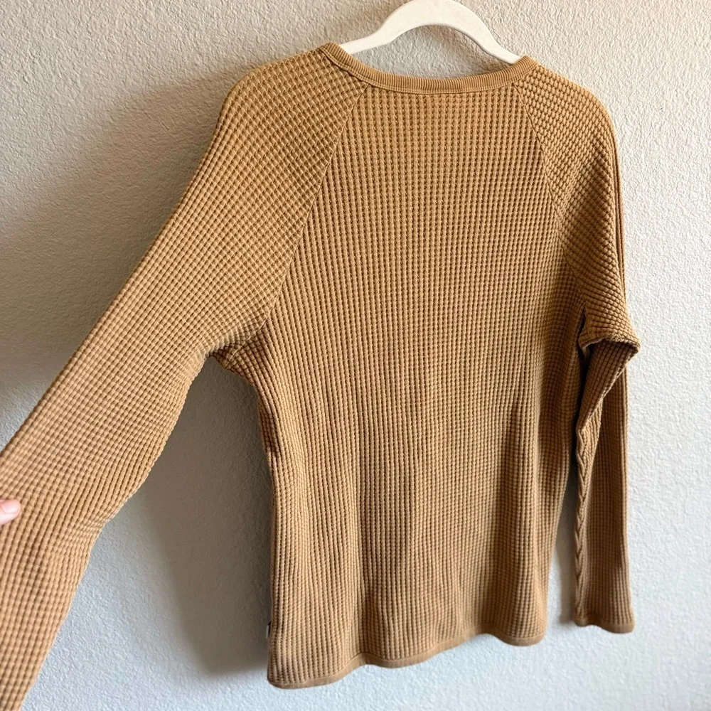 The North Face Waffle Knit Cotton Long Sleeve Shirt XL Hiking Outdoors
